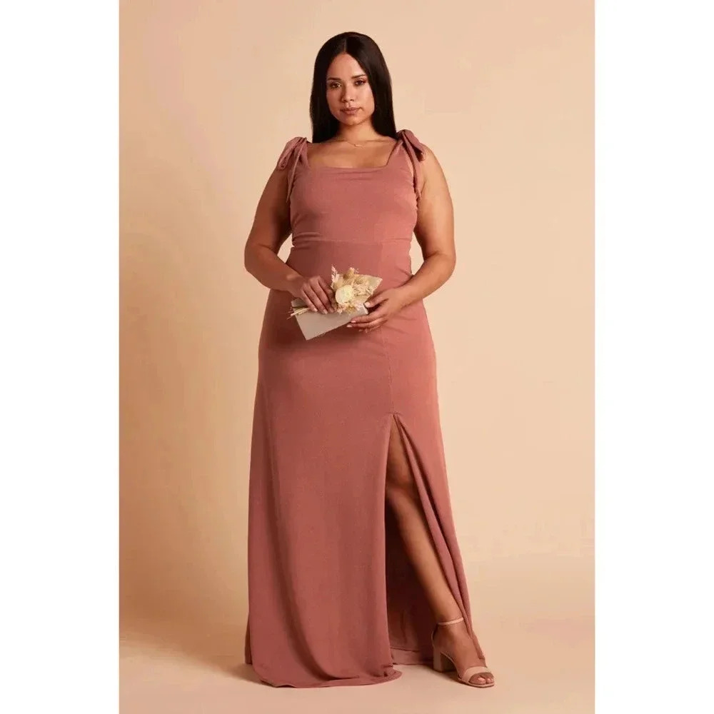NWT Birdy Grey Alex Convertible Dress Square Neck Crepe Desert Rose Curve 1X